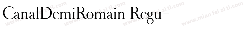 CanalDemiRomain Regu字体转换